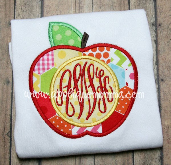 Monogram Apple Applique