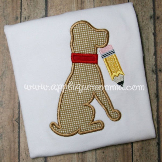 School Dog Applique