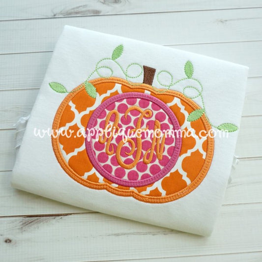 Monogram Pumpkin Applique