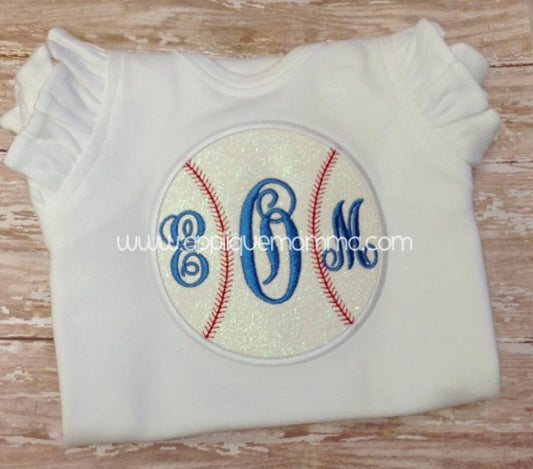 Monogram Baseball Applique