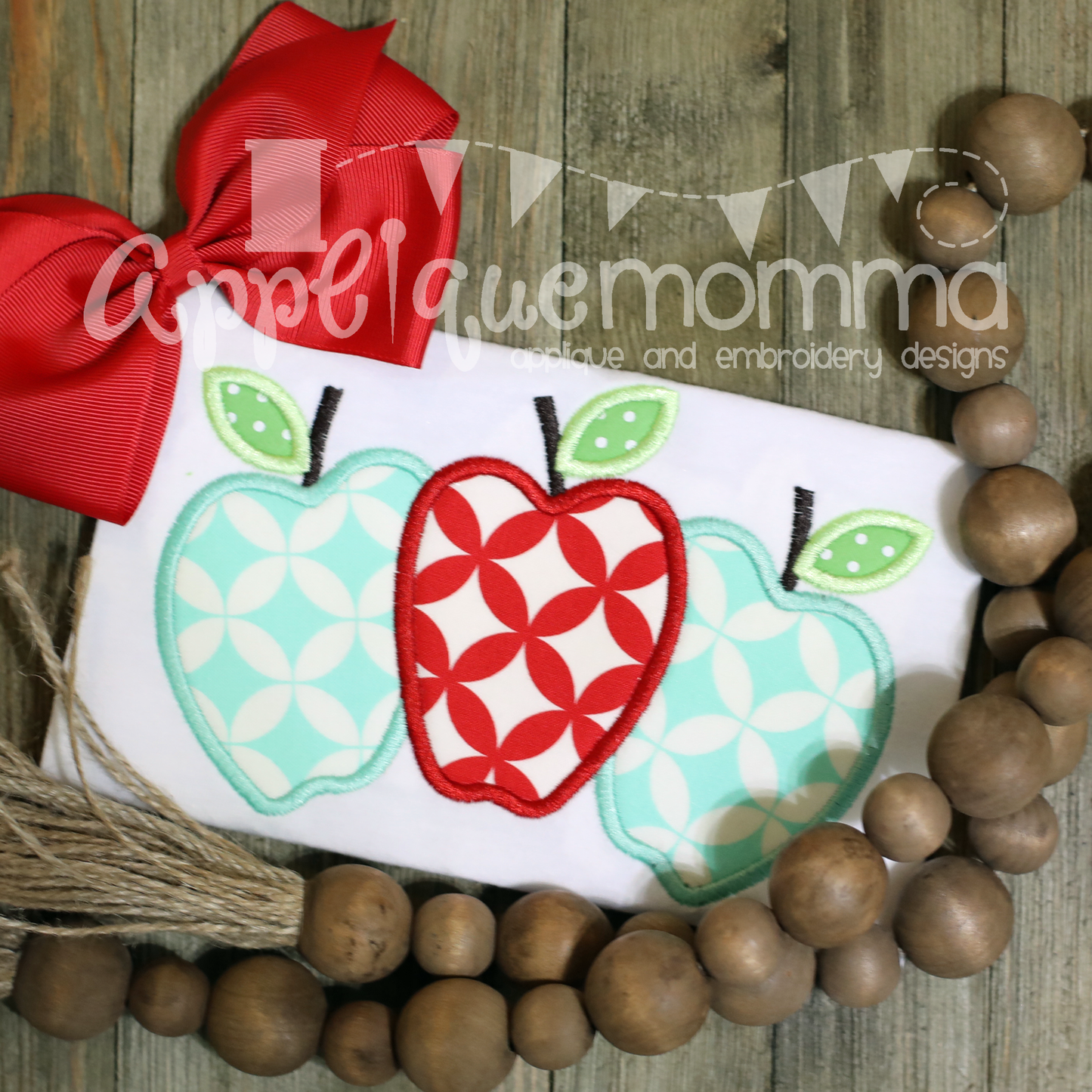 Apple Trio Applique