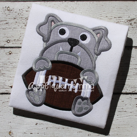 Football Bulldog Applique