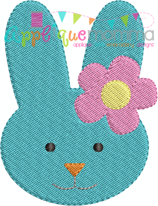 Girly Bunny 16 Mini Embroidery Design