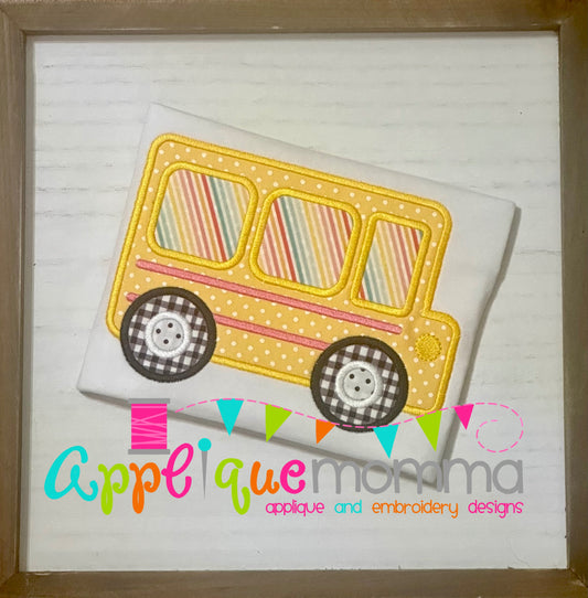 School Bus Applique Design