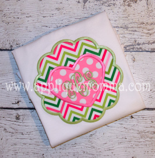 Scallop Heart Applique