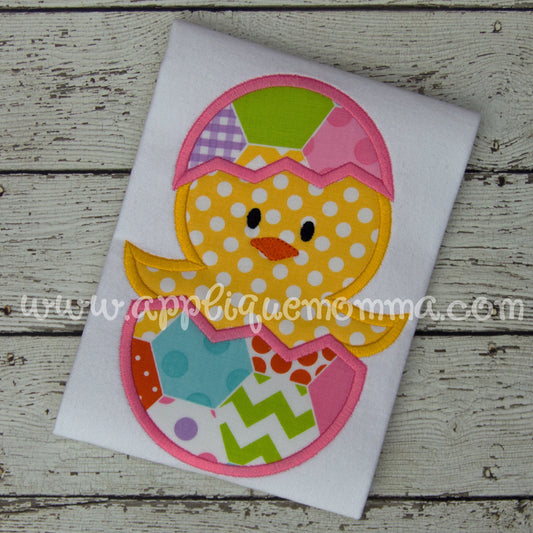 Easter Egg Chick Applique