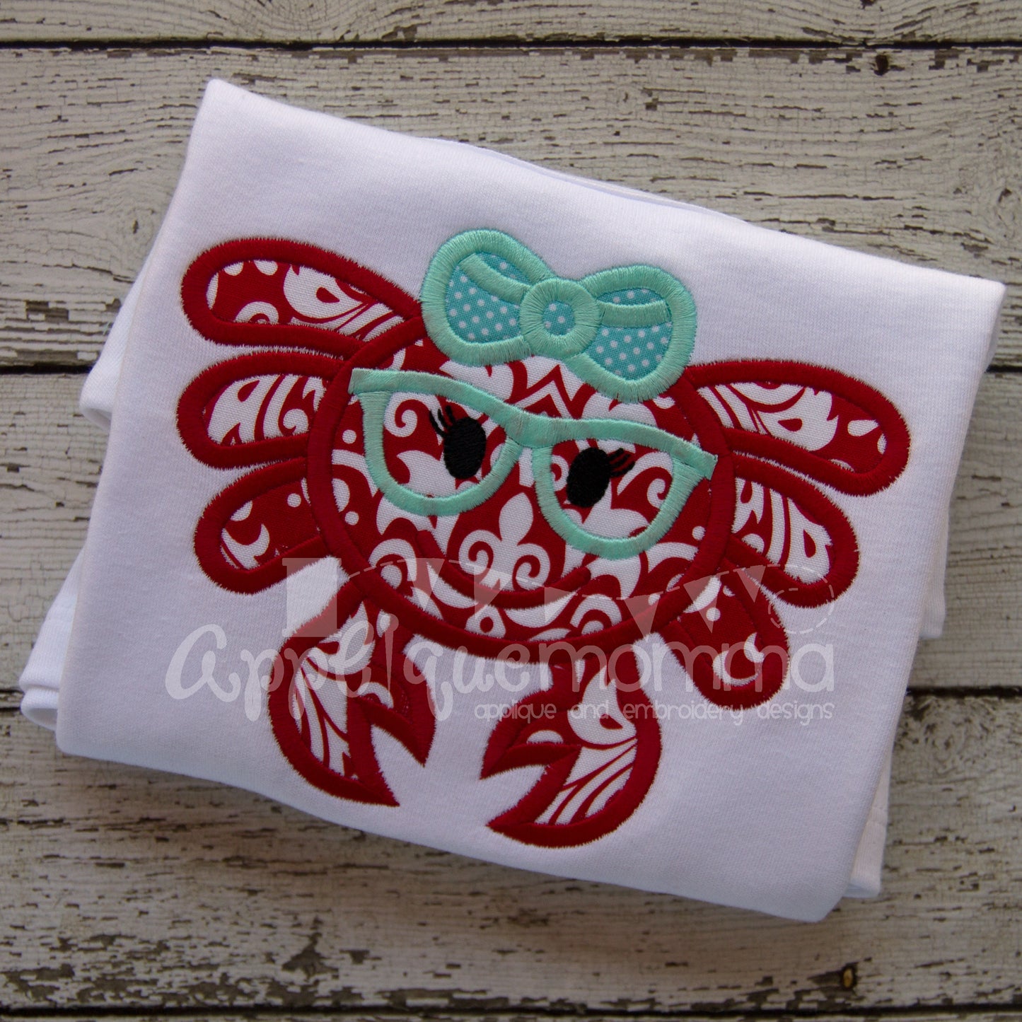 Mrs. Crab Applique Design