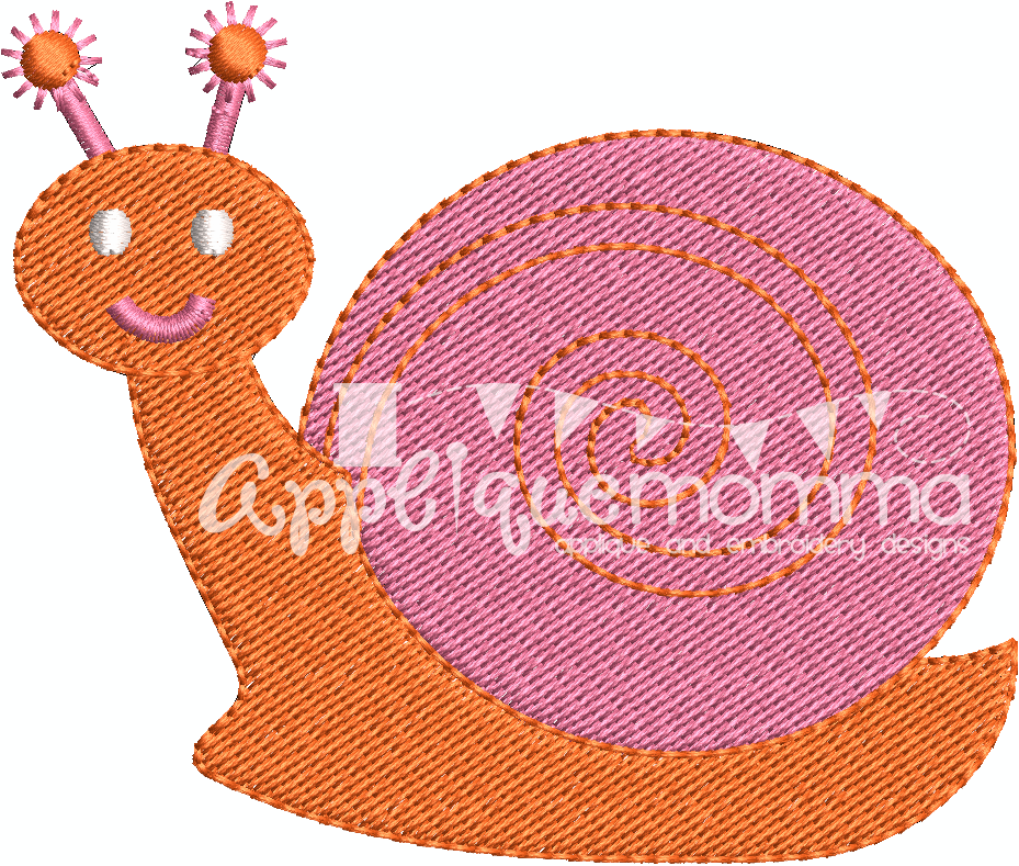 Snail 2 Mini Embroidery Design