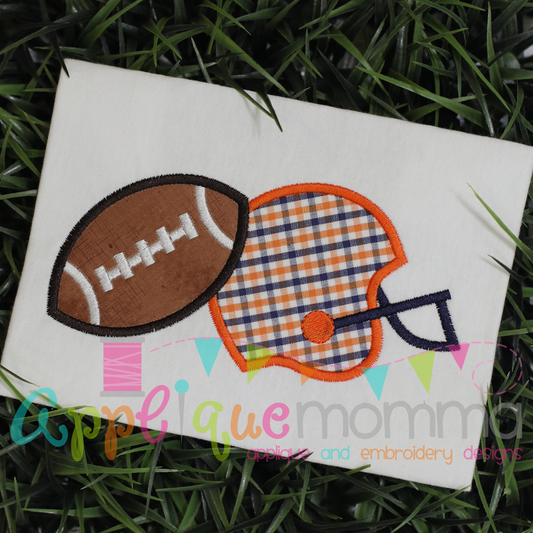 Football Helmet Applique Design