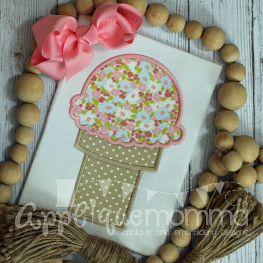 Ice Cream Cone Applique