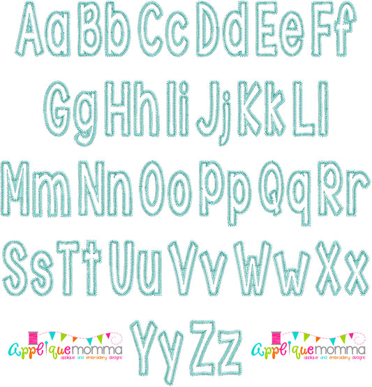 KG Behind These Hazel Eyes ZigZag Applique Font