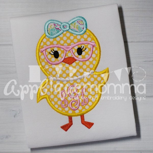 Mrs. Easter Chick Applique