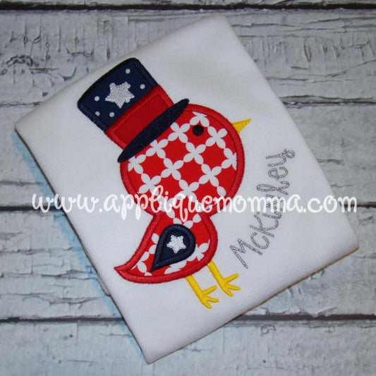 Patriotic Bird Applique